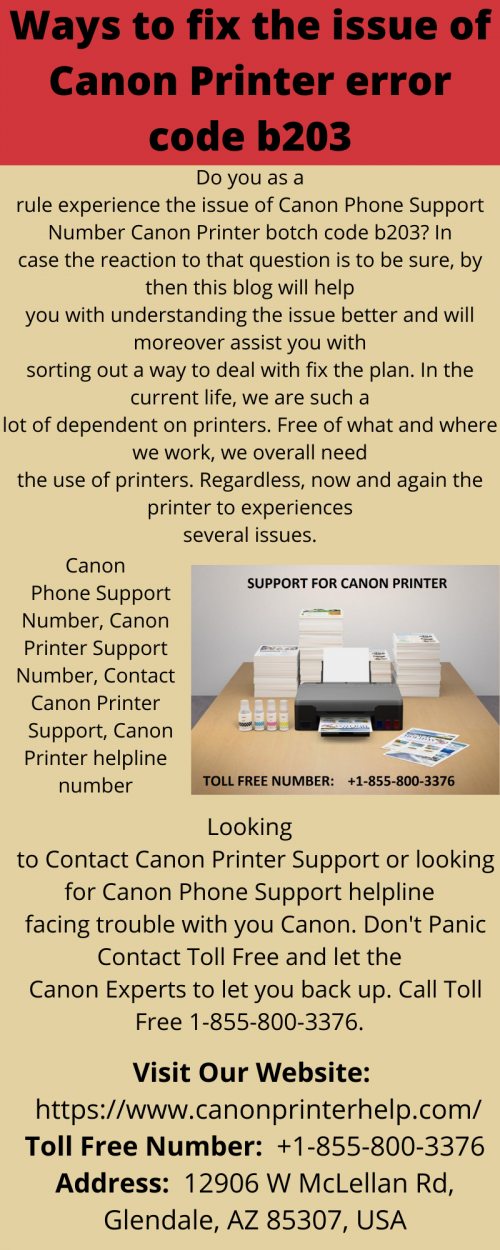 Ways to fix the issue of Canon Printer error code b203