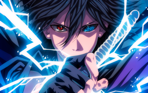 Download wallpapers Sasuke Uchiha, neon lights, manga, artwork, anime characters, Naruto besthqwallp