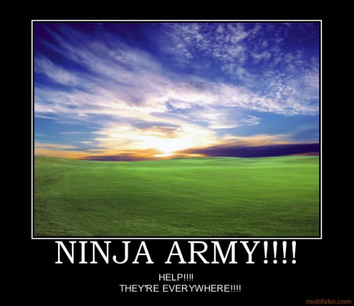 ninja army demotivational poster 12
