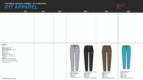 iFIT Apparel FY22 Visual Line Plan Women's Apparel Page 13
