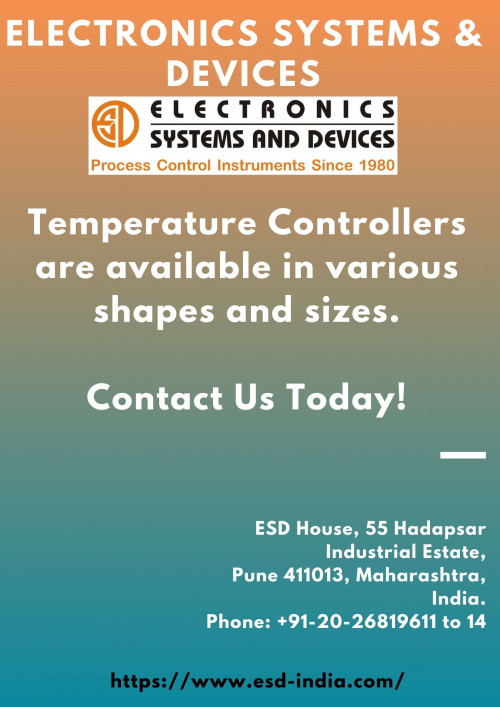 Looking Temperature Controller? ESD India manufactures high quality temperature controller instruments. Contact us and quote for temperature controller now at https://esd-india.com/category/controller