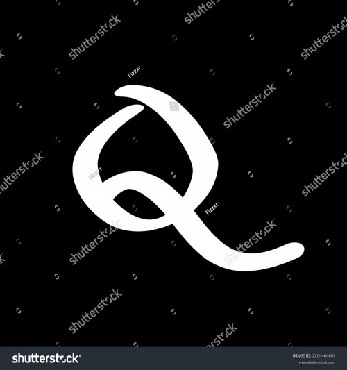 stock photo letter q on black color background 2204464687