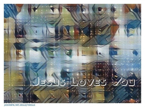 abstract Jesus Loves You