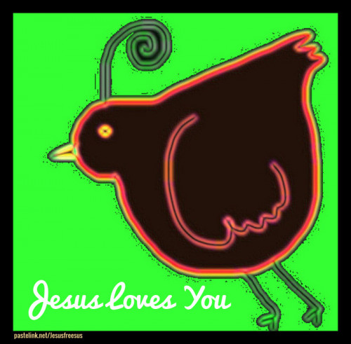 blackbird neon Jesus Loves You