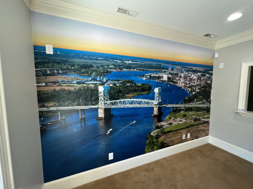Wrapping wall graphics murals