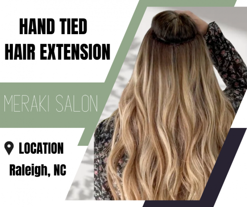 Our extensions are the most natural, lightweight hair addon and provide the most amount of hair with the fewest attachment points to ensure minimally, no hair loss and maintain scalp health. Send us an email infomerakisalonnc@gmail.com for more details.