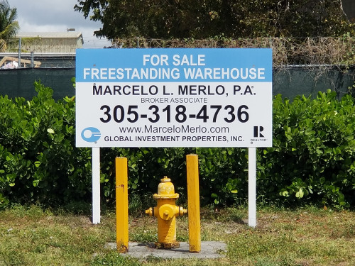 Commercial real estate signage for Marcelo Merlo in Miami FL