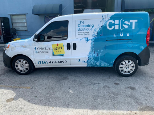 Completed car wraps and graphics for Chist Lux in Miami FL