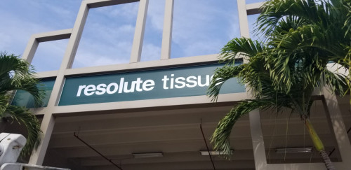 Custom outdoor signs for Resolute Tissue in Miami FL