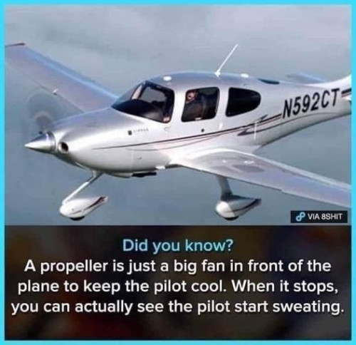 propeller on plane