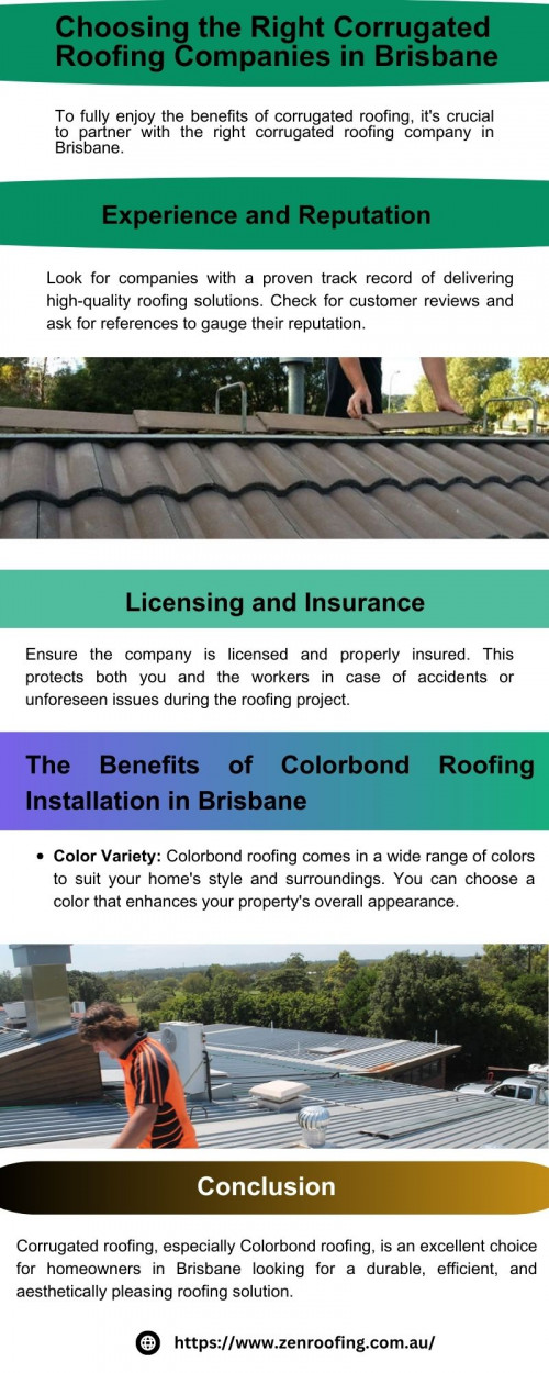 Unlock superior roofing solutions with Zen Roofing, your trusted partner for corrugated roofing in Brisbane. Our experienced team ensures precision installation, durability, and cost-effectiveness. Choose excellence – choose Zen Roofing for a secure and stylish shelter.

To know more visit our website.
https://www.zenroofing.com.au/