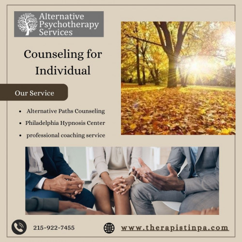 Our counseling services provide a safe and supportive space for personal growth and healing. We offer counseling for individuals to help you navigate life's challenges and discover your inner strength. Start your journey towards mental wellness today.
https://therapistinpa.com/psychotherapy/