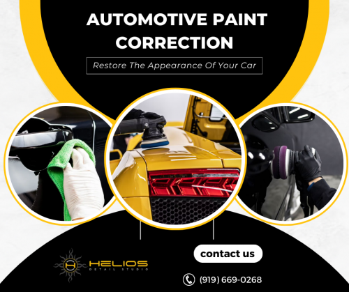 Paint correction is the process of using high-speed polishers to burnish or remove tiny amounts of paint from a surface. We give the customer the best service possible for the money you are spending. Send us an email at heliosdetailstudio@gmail.com for more details.