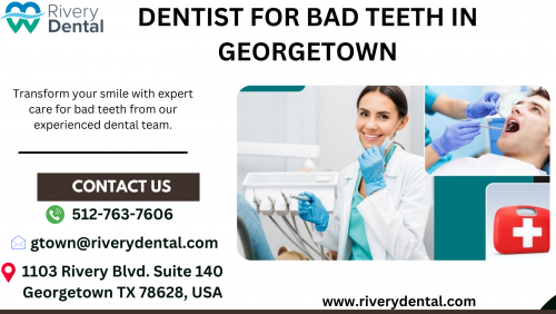 Rivery Dental is your trusted partner dentist for bad teeth in Georgetown and restoring your smile with expert care. Our experienced team offers comprehensive dental services to enhance the health and appearance of your teeth. Schedule your appointment today for personalized treatment and lasting results.

Visit: https://riverydental.com/services/cosmetic-dentistry/