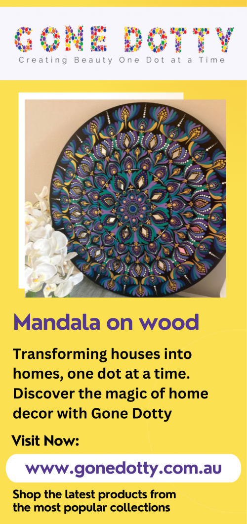 Mandala on Wood Products Gone Dotty