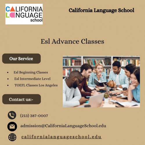 Unlock your potential with ESL Advanced Classes! Our tailored curriculum ensures dynamic content delivery, empowering learners with fluency and confidence. Dive deep into complex topics, refine your language skills, and achieve mastery. Join us to elevate your English proficiency and embark on a journey towards linguistic excellence.
Visit Here: https://californialanguageschool.edu/