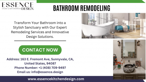Essence Kitchen Design offers top bathroom remodeling services to transform your space into a luxurious retreat. Our team of experts provides innovative design solutions and high-quality craftsmanship to create a bathroom that perfectly suits your style and needs. Visit the website to learn more.

Visit: https://essencekitchendesign.com/bathroom-remodeling/