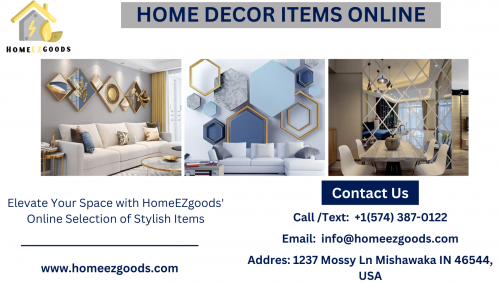 Transform your living spaces with home decor items online at HomeEZgoods. Explore a curated selection of high-quality and stylish pieces to add a touch of elegance to your home. From chic wall art to cozy cushions, find everything you need to elevate your space effortlessly. Shop now.
Visit: https://www.homeezgoods.com/collections/decor