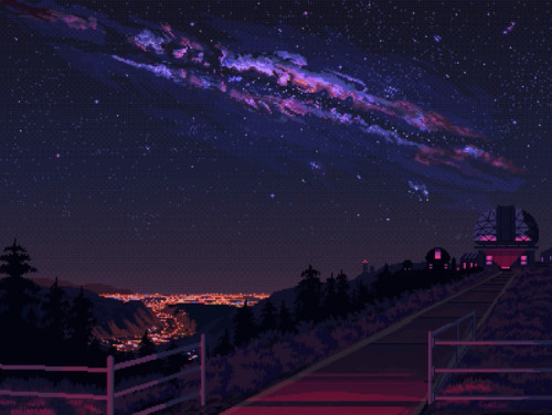 Laboratory Night Sky Pixel Art