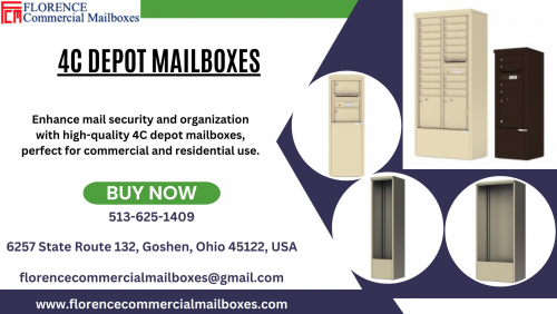 Upgrade your mailbox with durable and secure 4C depot mailboxes from Florence Commercial Mailboxes. Our high-quality mailboxes are perfect for commercial and residential use, providing convenient and reliable mail delivery solutions. Order now!

Visit: https://www.florencecommercialmailboxes.com/4c-depot
