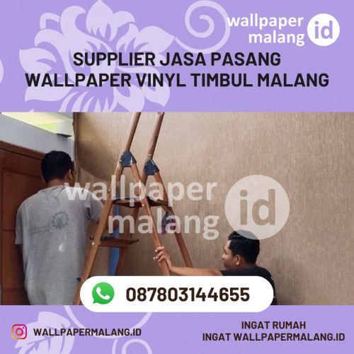 supplier jasa pasang wallpaper vinyl timbul malang